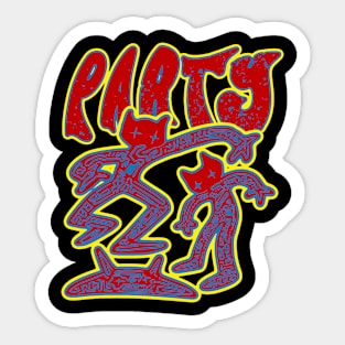 Party Rockin Pop Art Sticker